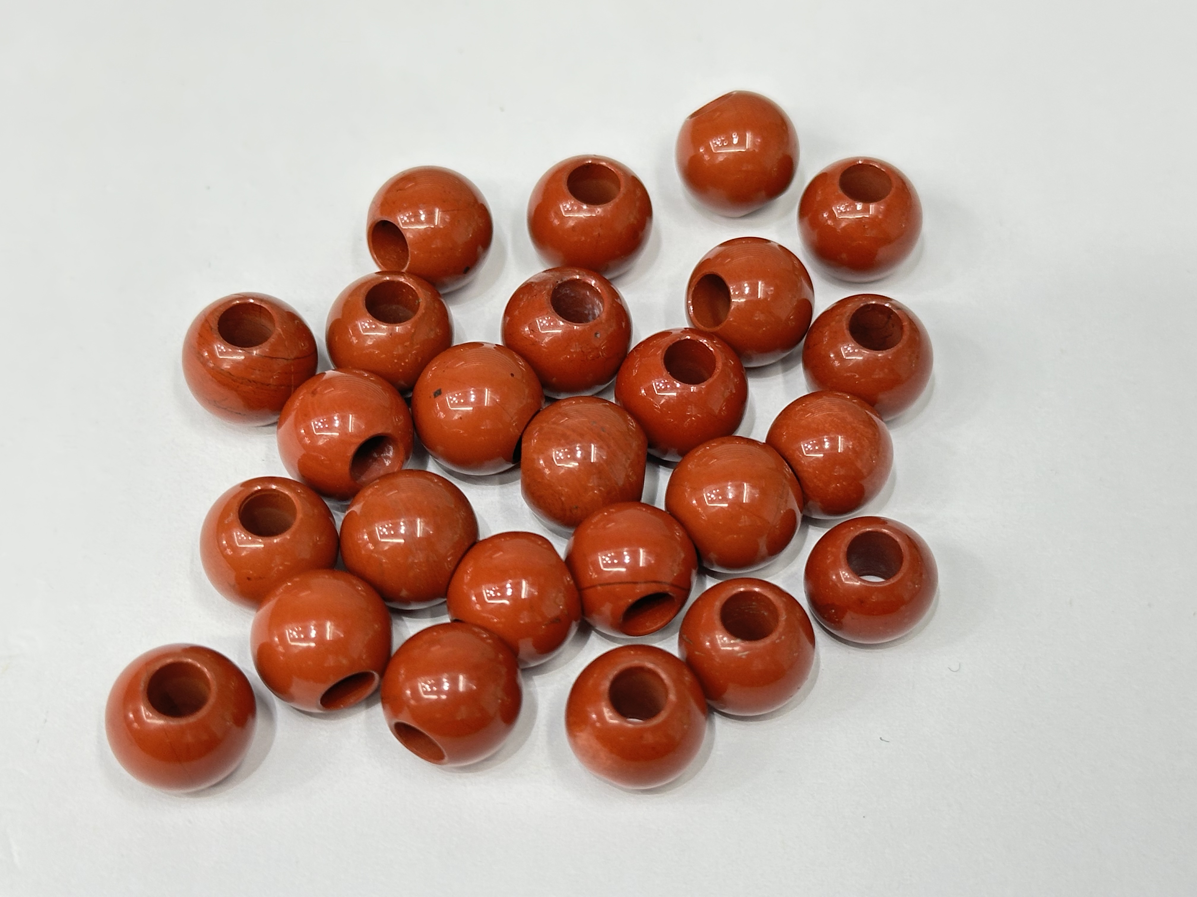 新款天然石diy饰品配件 9x10的大孔珠红石 半成品饰品配件手链项链饰品配件diy饰品配件