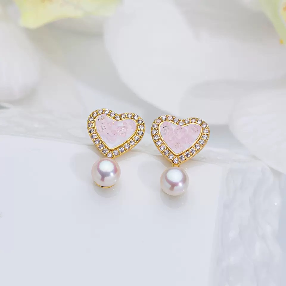 The Weishiliya Ice Crystal Natural freshwater Pearl Earrings S925 silver needle gradient color earrings for women exude a sense of high-end sophistication detail image 18