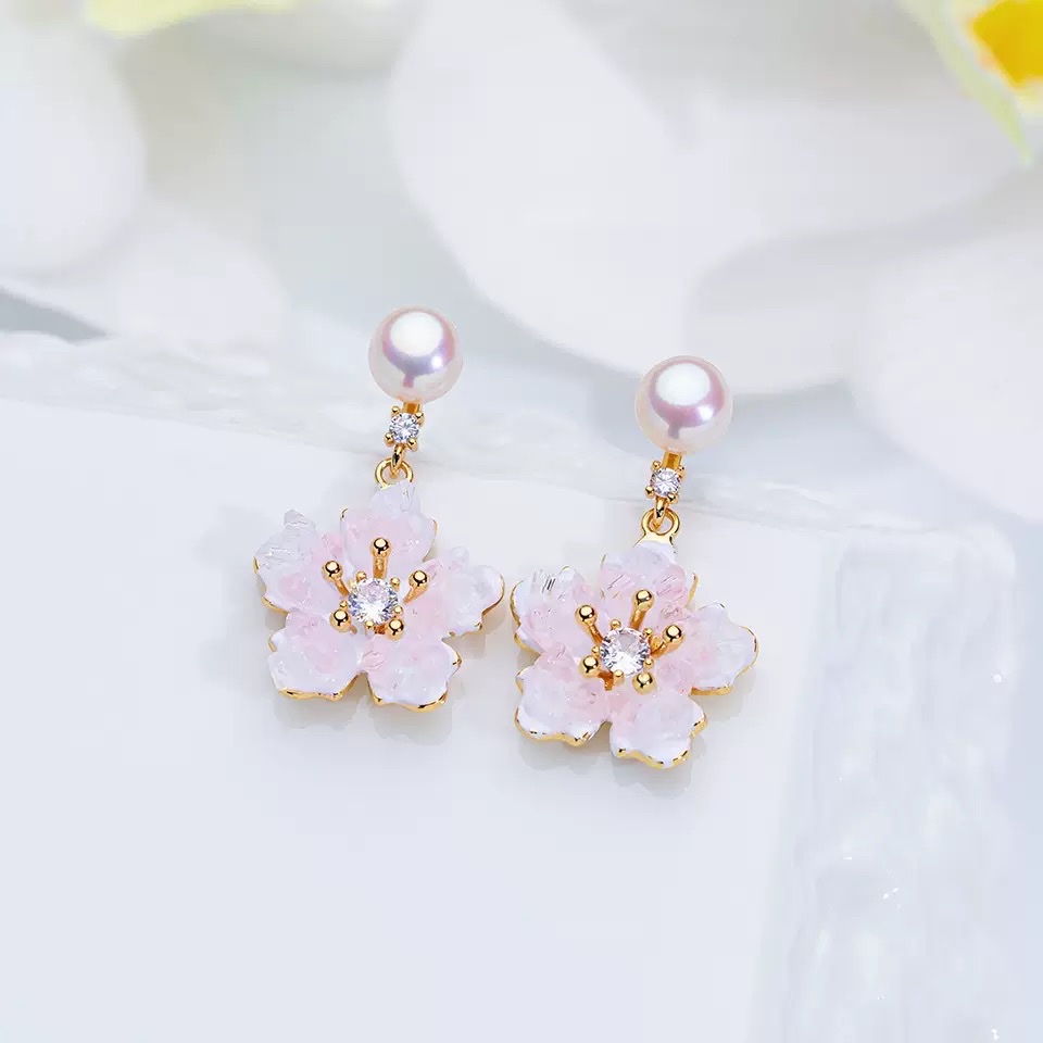 The Weishiliya Ice Crystal Natural freshwater Pearl Earrings S925 silver needle gradient color earrings for women exude a sense of high-end sophistication detail image 14