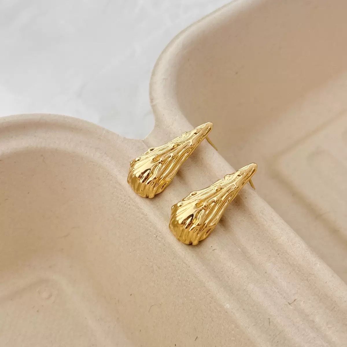 时尚个性复古港风小众设计款水滴耳钉18K时尚简约跨境亚马逊耳饰大海螺大海螺产品图