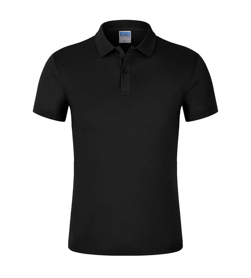 Cross-border cotton imitation CVC solid color lapel new short-sleeved lapel polo for both men and women, fashionable and casual polo for both men and women, simple and comfortable short-sleeved trendy polo Specification image