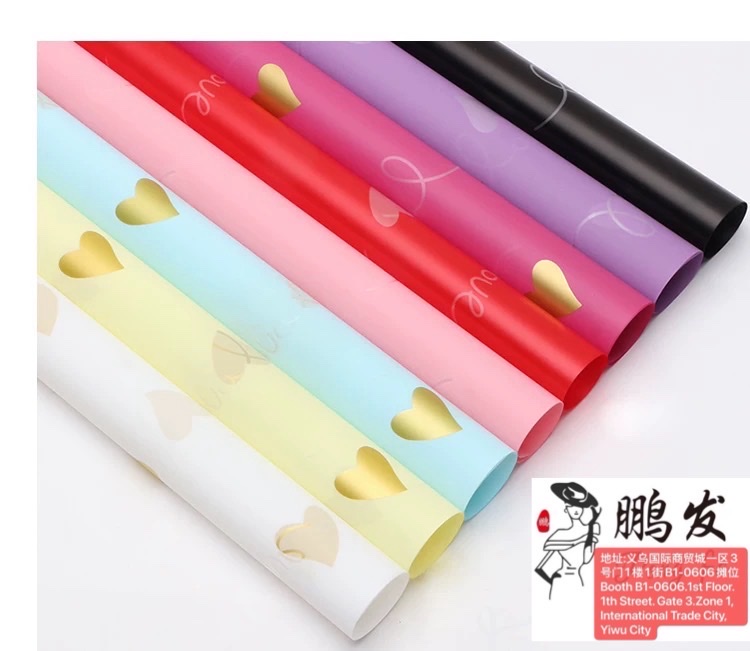 Pengfa Packaging Factory Store Heartfelt Valentine's Day Flower Wrapping Paper, waterproof matte paper, diy Flower bouquets, flower gifts, Flower shop wrapping paper, Flower shop Floral art materials detail image 9