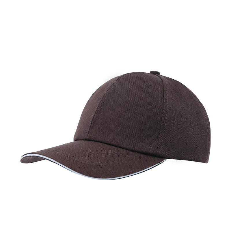 Cross-border 75g metal steel buckle twill cotton six-piece cap, flexible adjustment, convenient, practical and more beautiful details Picture