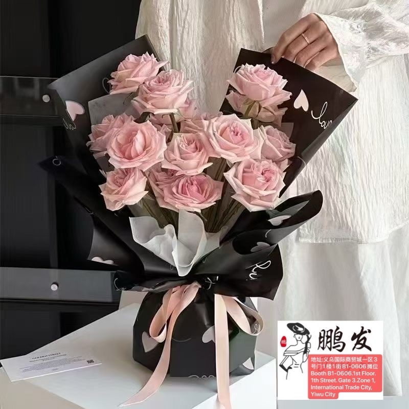 Pengfa Packaging Factory Store Heartfelt Valentine's Day Flower Wrapping Paper, waterproof matte paper, diy Flower bouquets, flower gifts, Flower shop wrapping paper, Flower shop Floral art materials detail image 4