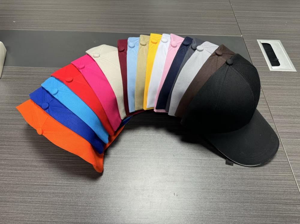 Cross-border 75g metal steel buckle twill cotton six-piece cap, flexible adjustment, convenient, practical and more beautiful detail image 3