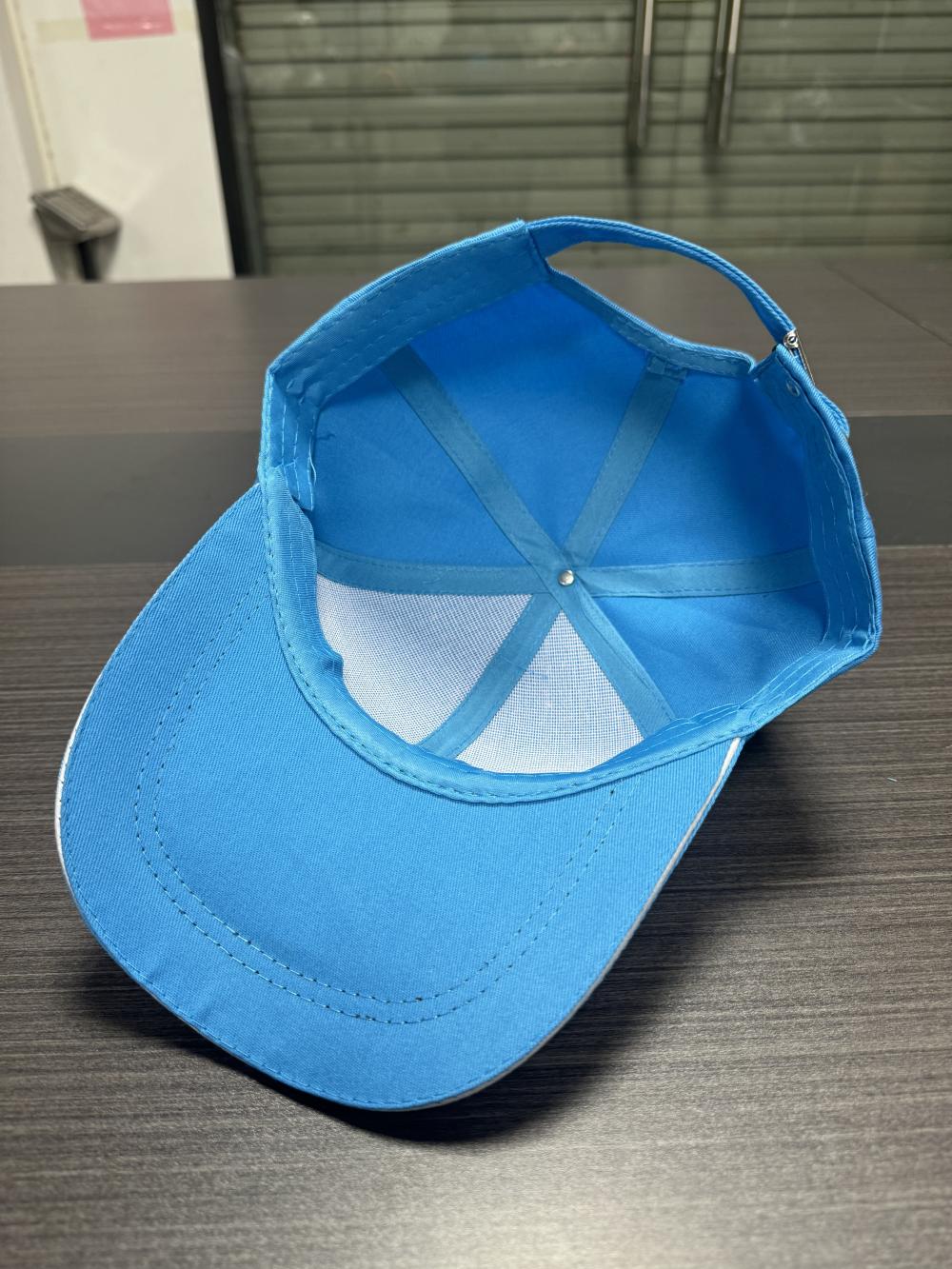 Cross-border 75g metal steel buckle twill cotton six-piece cap, flexible adjustment, convenient, practical and more beautiful detail image 7