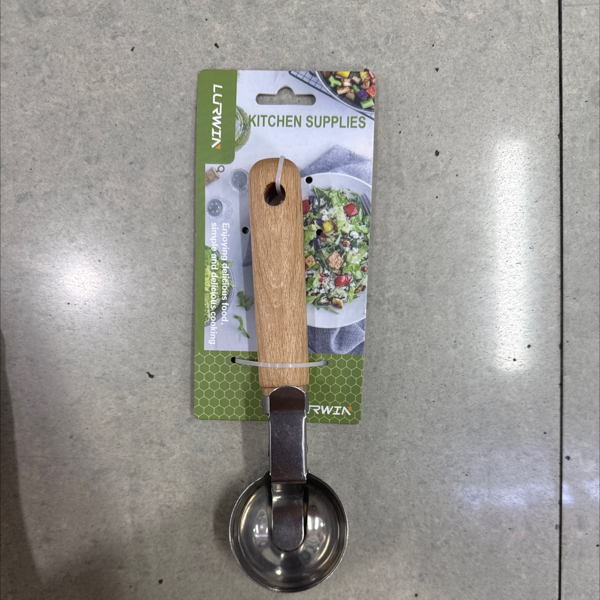 木柄按压冰激凌勺雪糕更