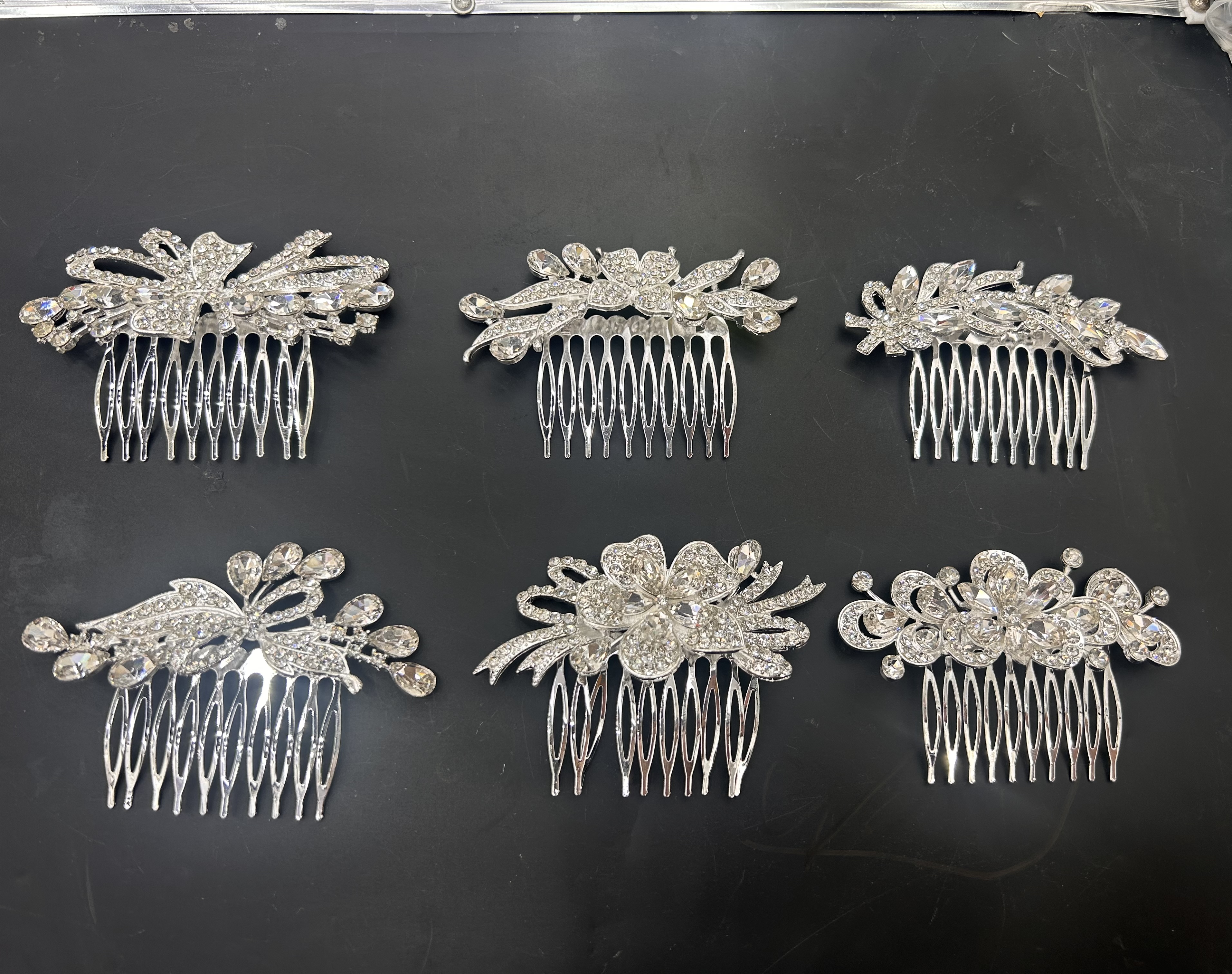 新娘合金发卡梳 发梳饰品，边梳整理发卡 精美耐用不伤发质