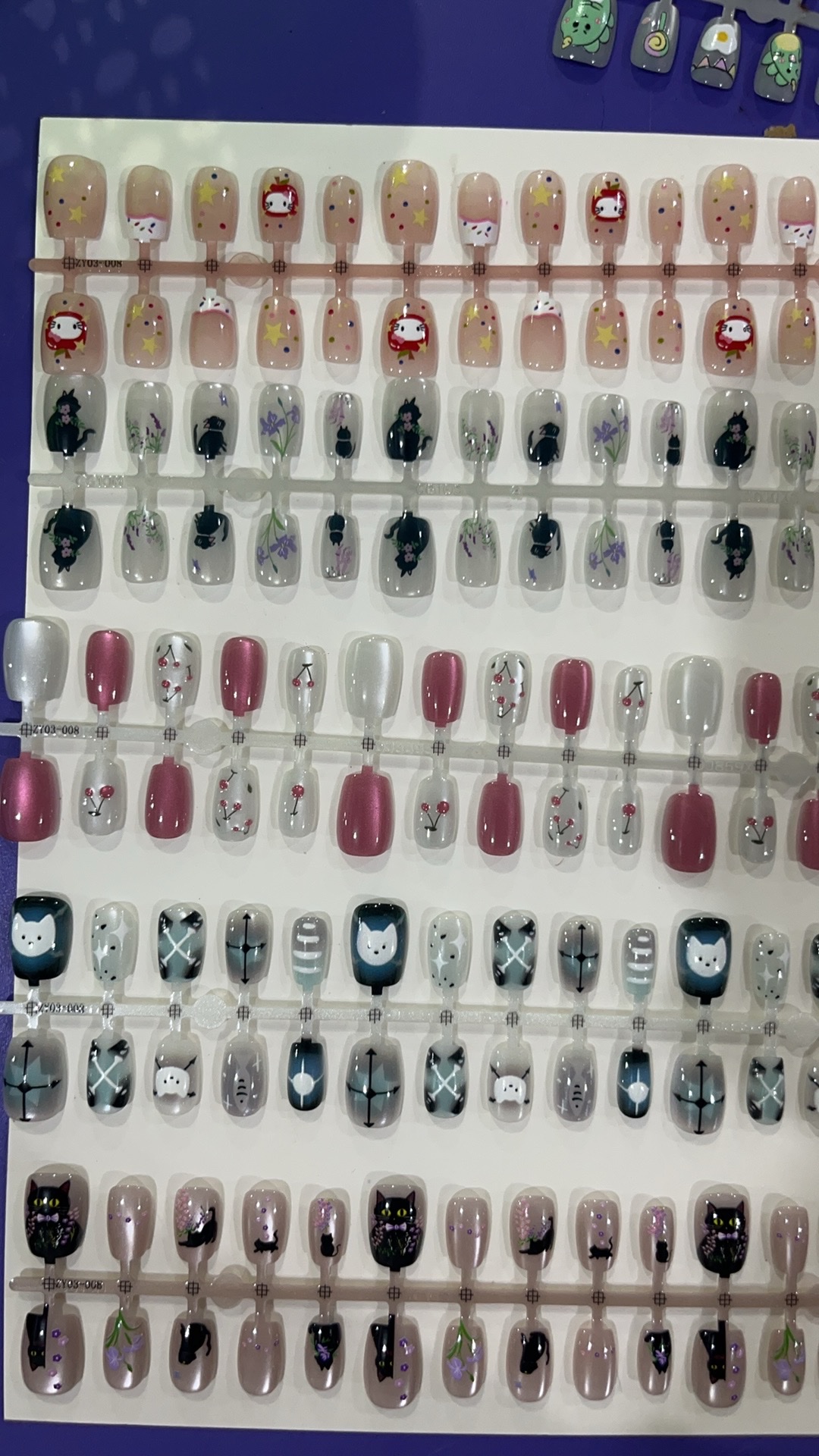 Fashionable wearable nail tips, essential for manicure, wearable nail pieces, finished manicure products, nail strips, cat-eye size strips details Picture