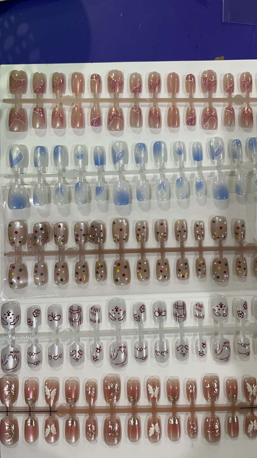 Fashionable wearable nail tips, essential for manicure, wearable nail pieces, finished manicure products, nail strips, cat-eye size strips