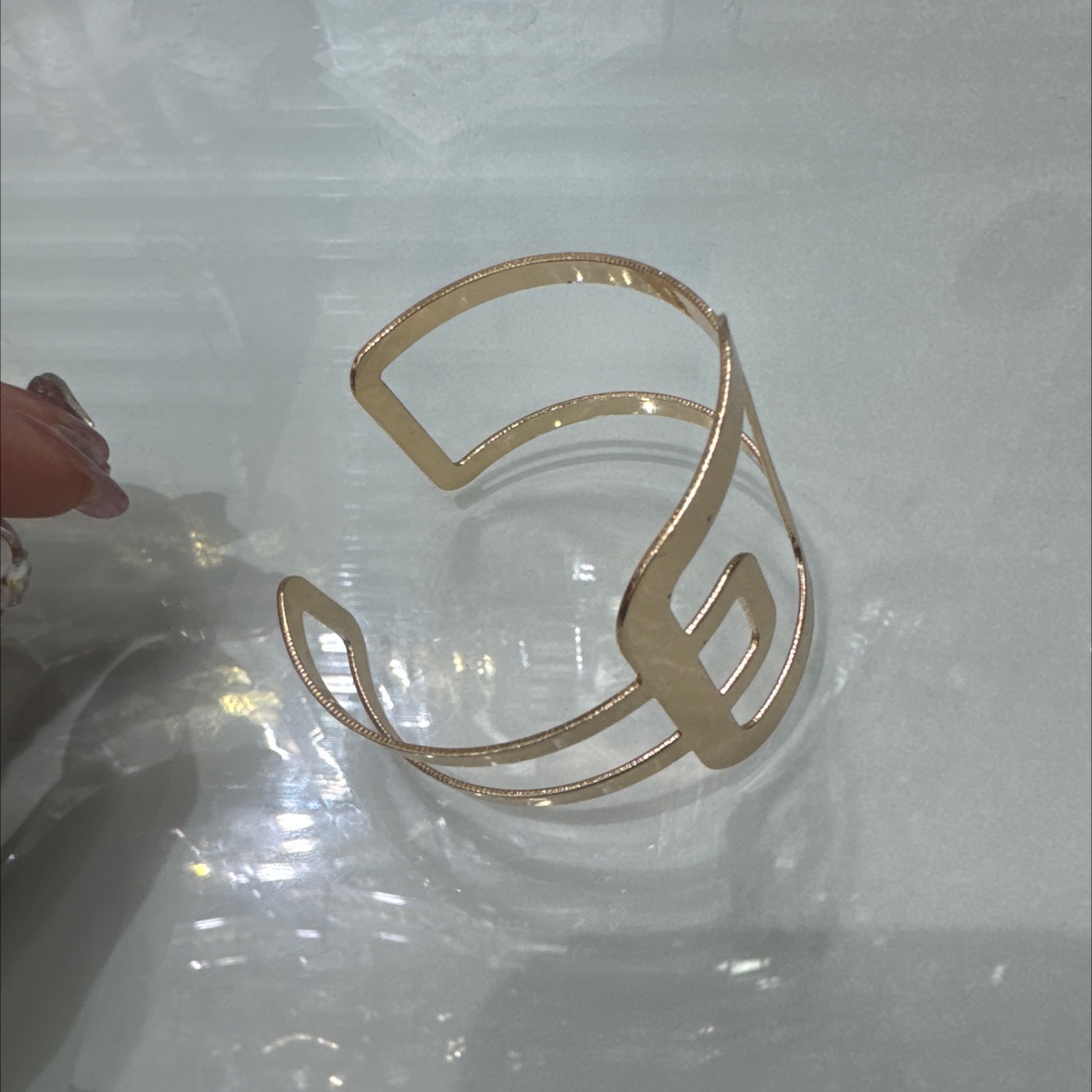 手镯光面手镯颜色金色手镯饰品时尚简约大气个性手链手链