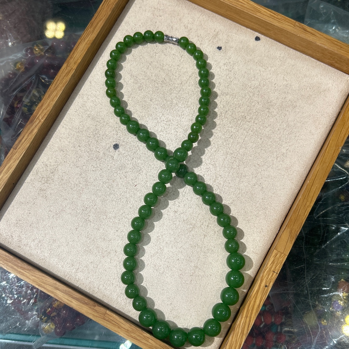 和田碧玉项链，妈妈链，旅游地摊畅销产品塔链工厂批发项链详情图3