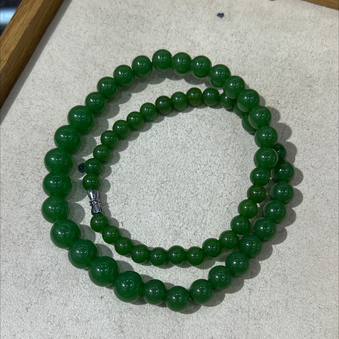 和田碧玉项链，妈妈链，旅游地摊畅销产品塔链工厂批发项链产品图