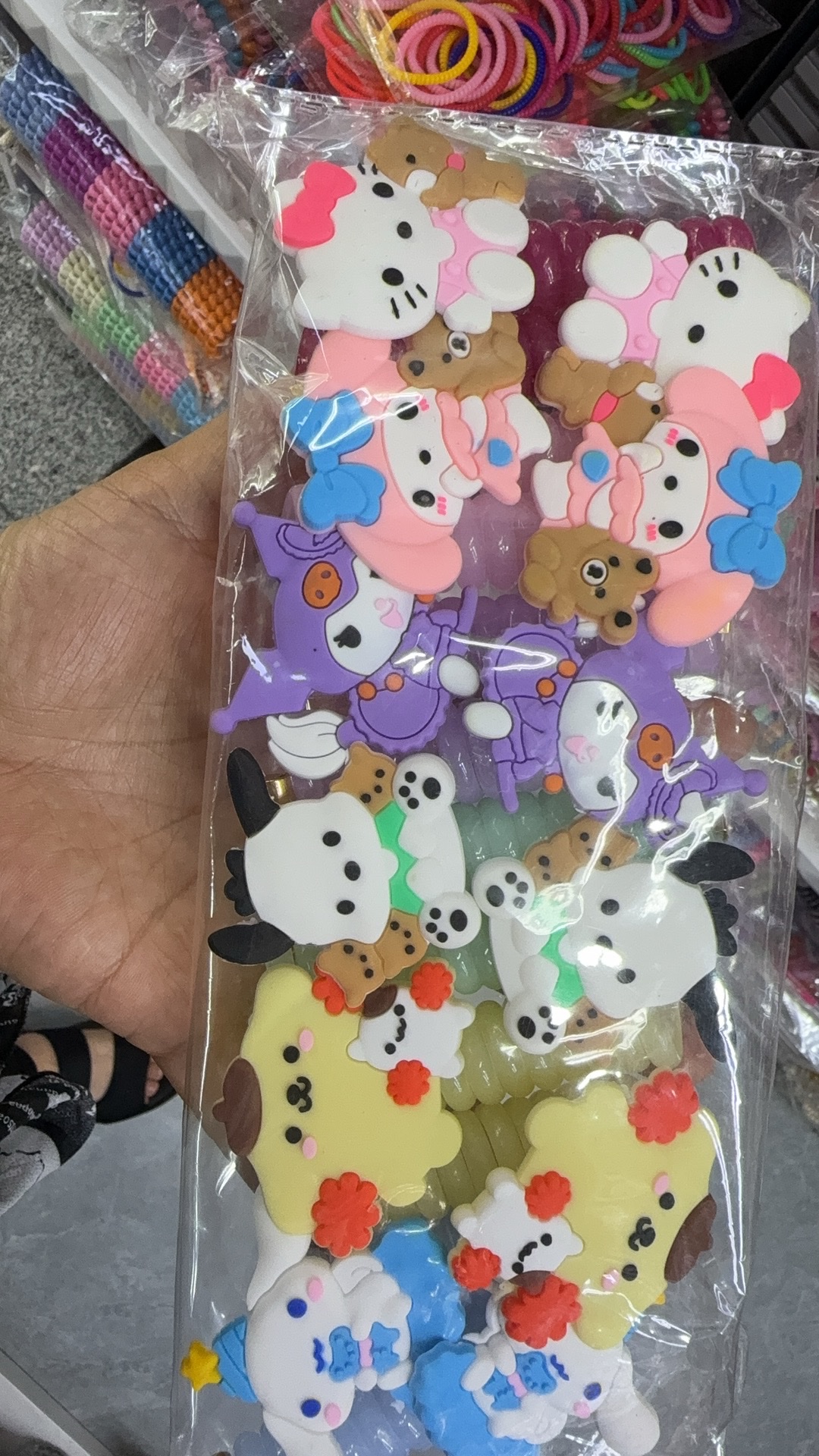 亚克力饰品毛绒头饰 可爱皮筋发饰 女孩子甜美发圈 气质头发皮筋装饰品