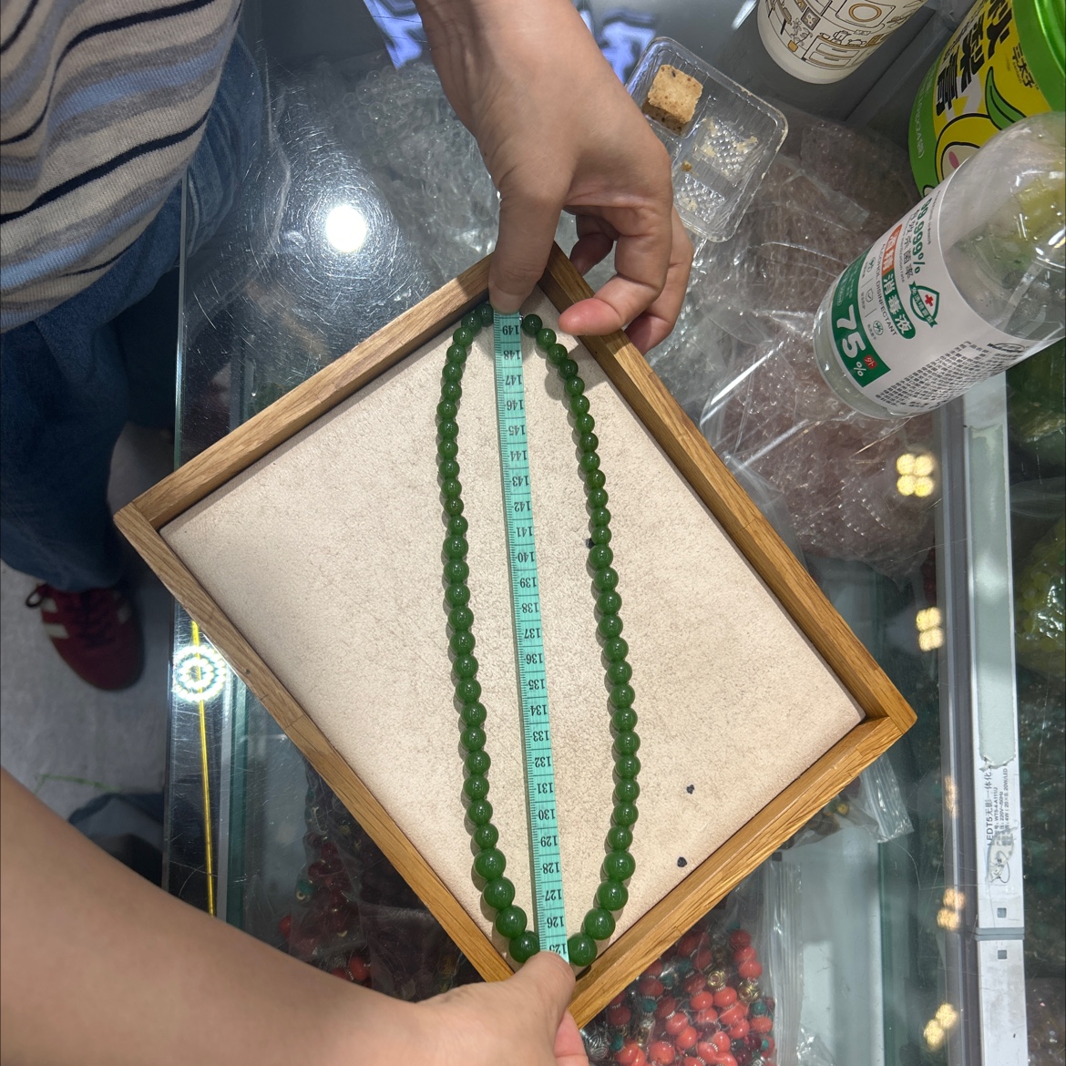 和田碧玉项链，妈妈链，旅游地摊畅销产品塔链工厂批发项链详情图5