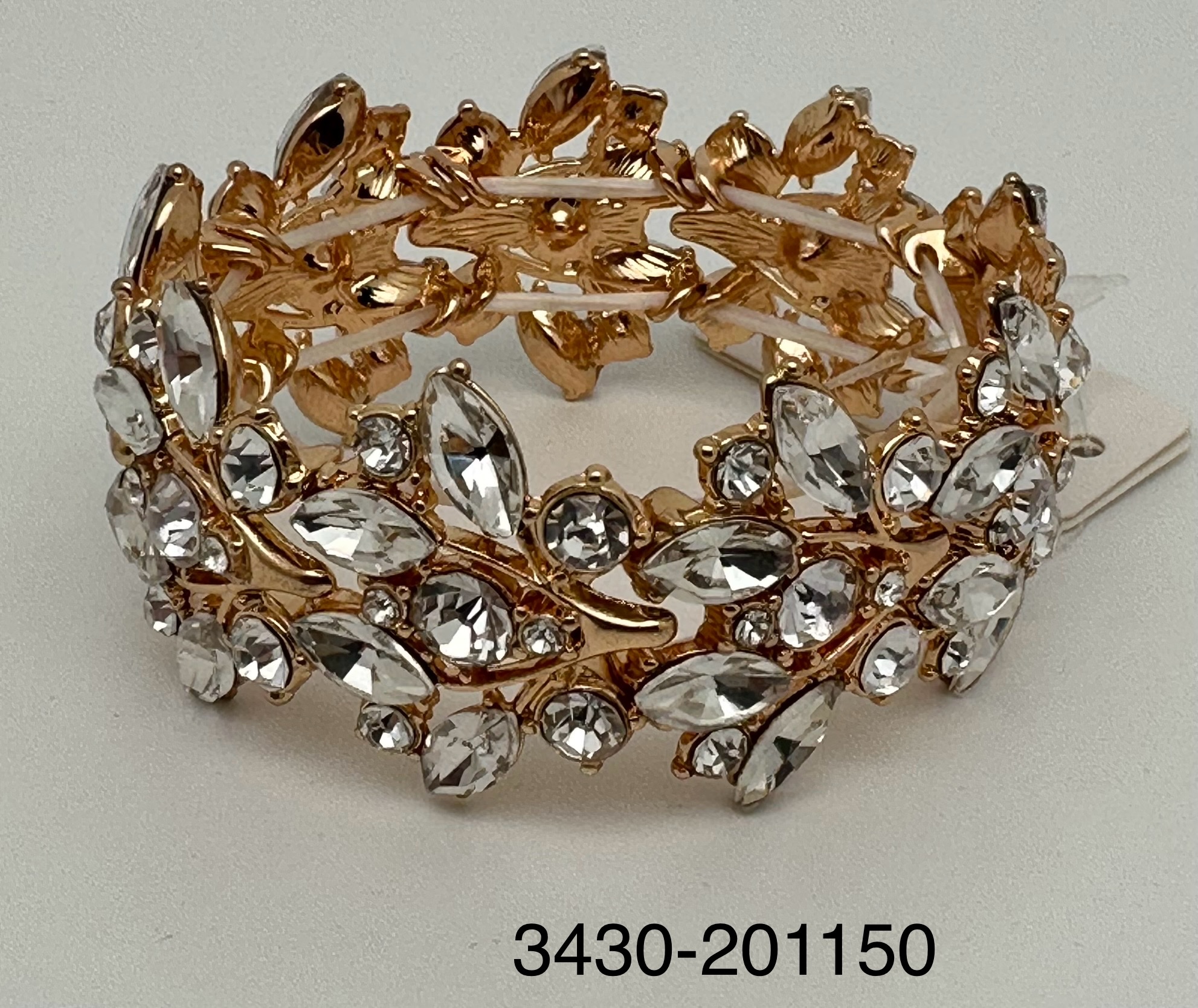 树叶形玻璃闪亮手镯 弹力 派对手镯