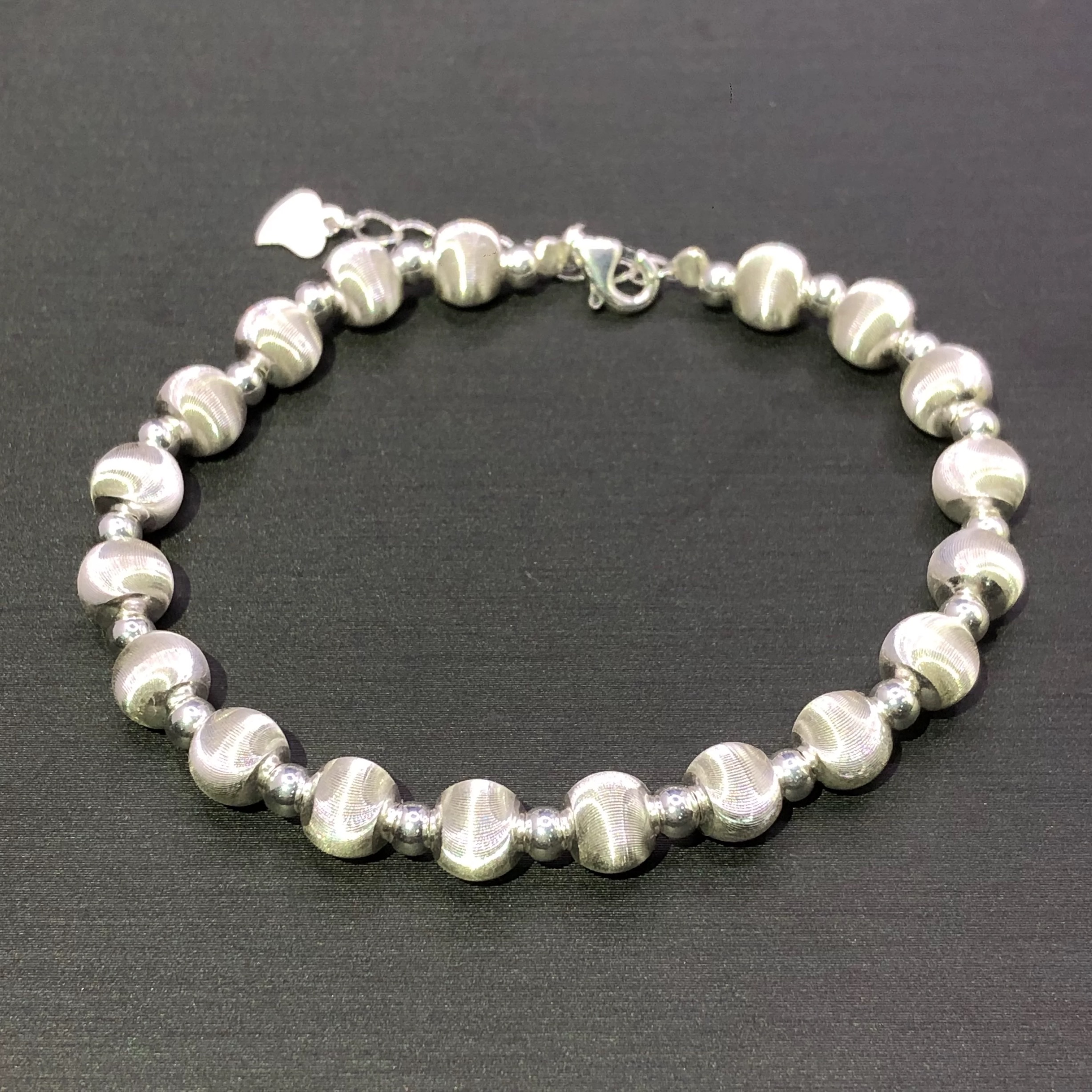 猫眼拉丝工艺白搭款高级感手链 爆闪串珠手链 小众百搭手链 延长链搭配