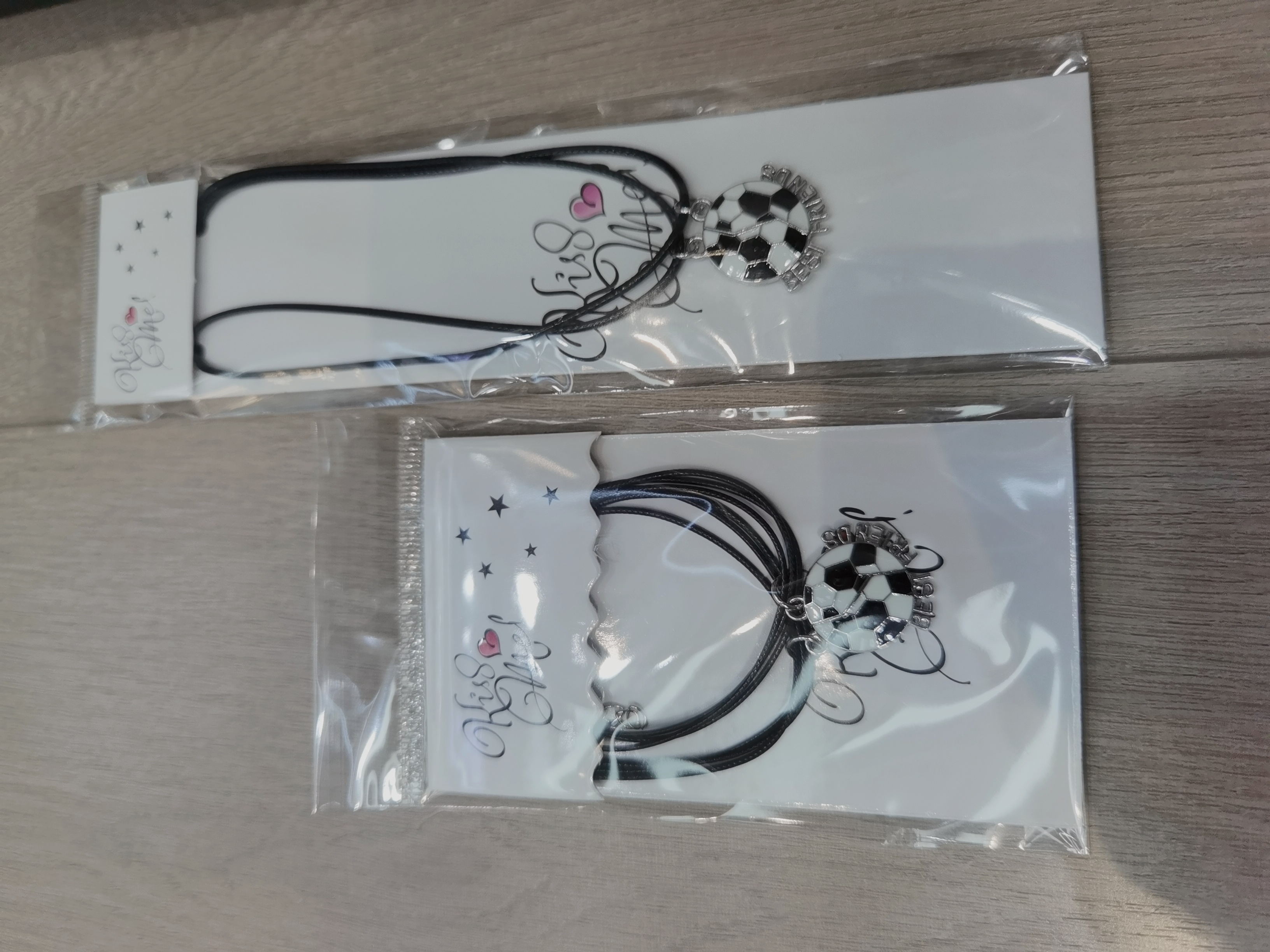 全球火爆版情侣磁铁手链项链，足球黑白色搭配