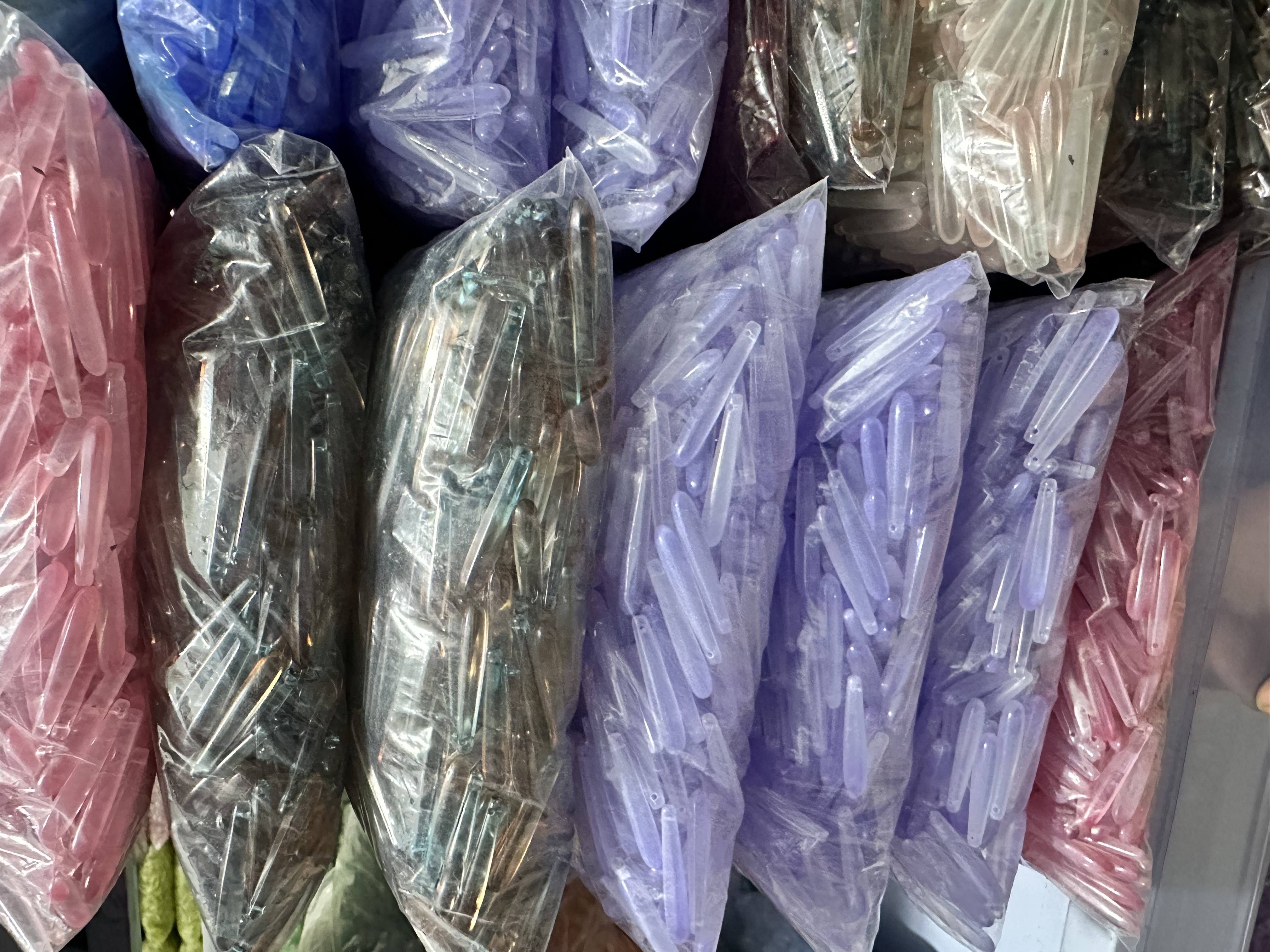 批发6*35古风琉璃长水滴吊坠手工diy流苏簪花饰品发簪耳饰配件材料