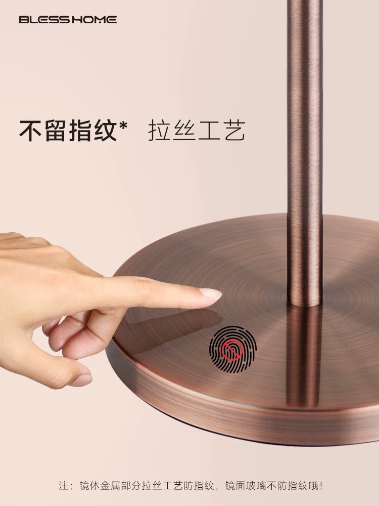 化妆镜宿舍桌面放大镜子家用台式美容镜欧式公主双面高清艾炫折叠化妆镜台式女桌面随身便携镜子宿舍用小号梳妆学生大号折叠镜子台细节图