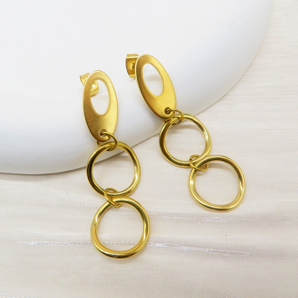 18K金不锈钢冷淡风高级感简约耳环长款金属几何耳钉复古夸张耳饰详情图13