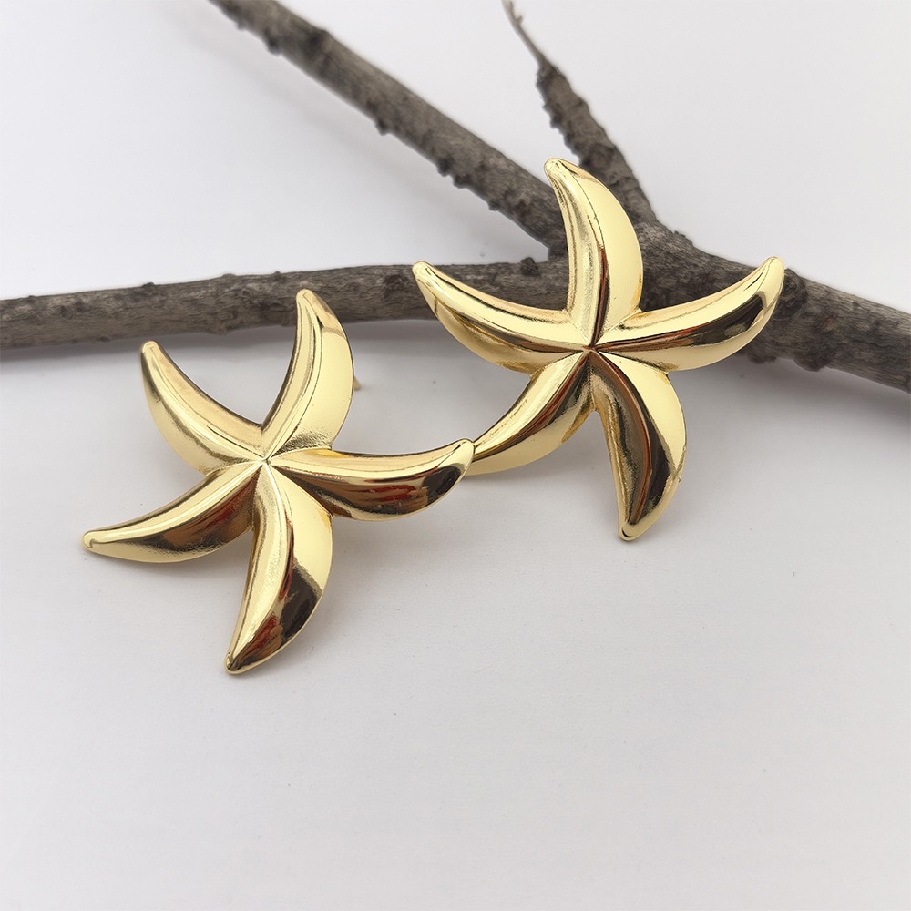 新款欧美简约不锈钢海星耳钉耳饰配件气质海洋风时尚女士耳环详情图11