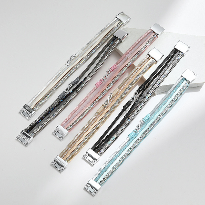 亚克力珍珠手镯 玉镯沙金装饰 时尚女士手腕饰品 精致典雅不褪色手镯手镯