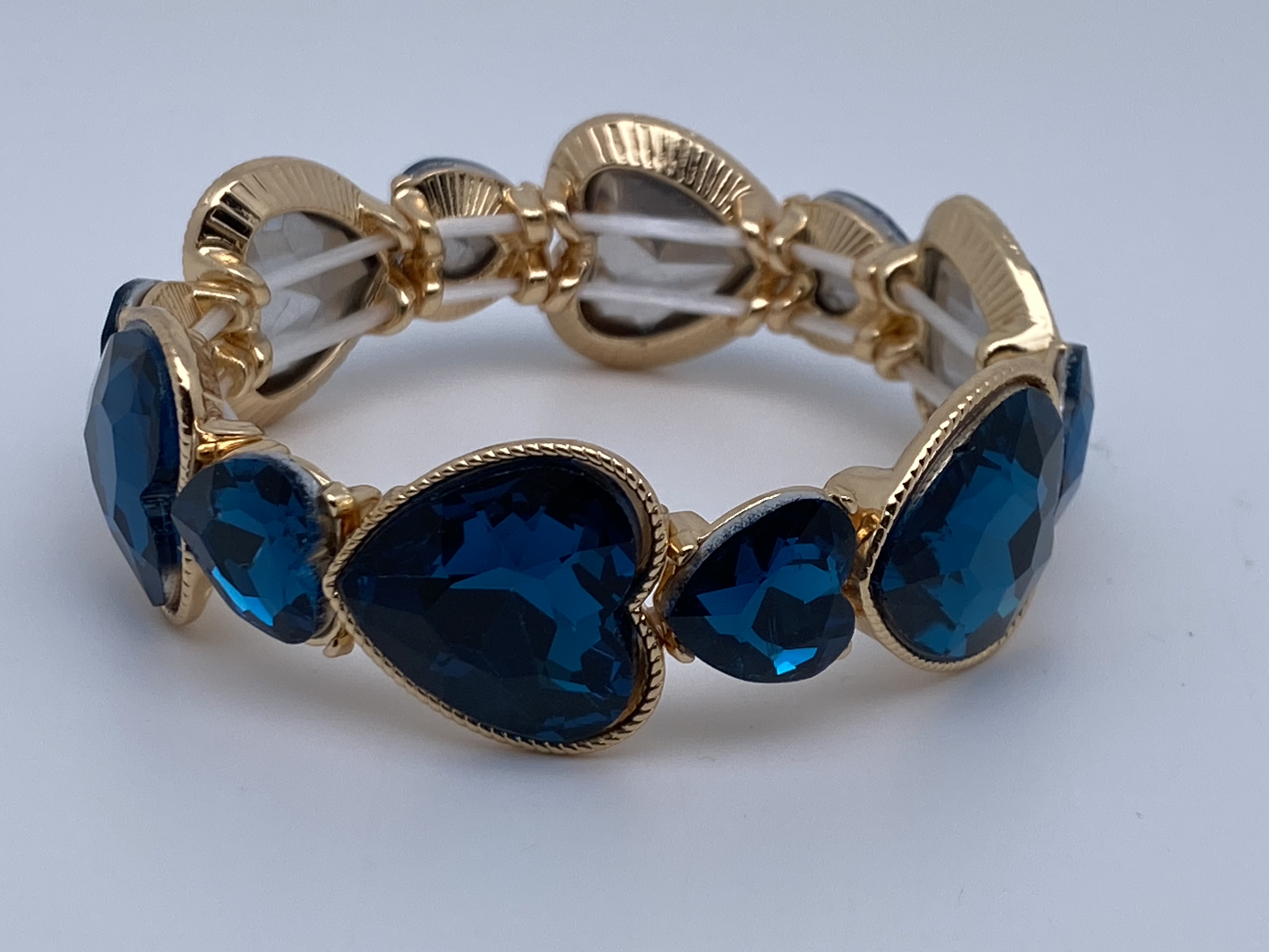 桃心玻璃弹力手链 新娘手链 热销产品