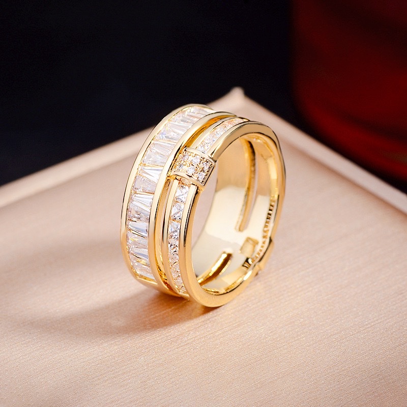 国潮系列0111奥玛饰品新款简约圆环丝巾扣百搭精致微镶锆围巾方巾扣衣服装饰扣批发