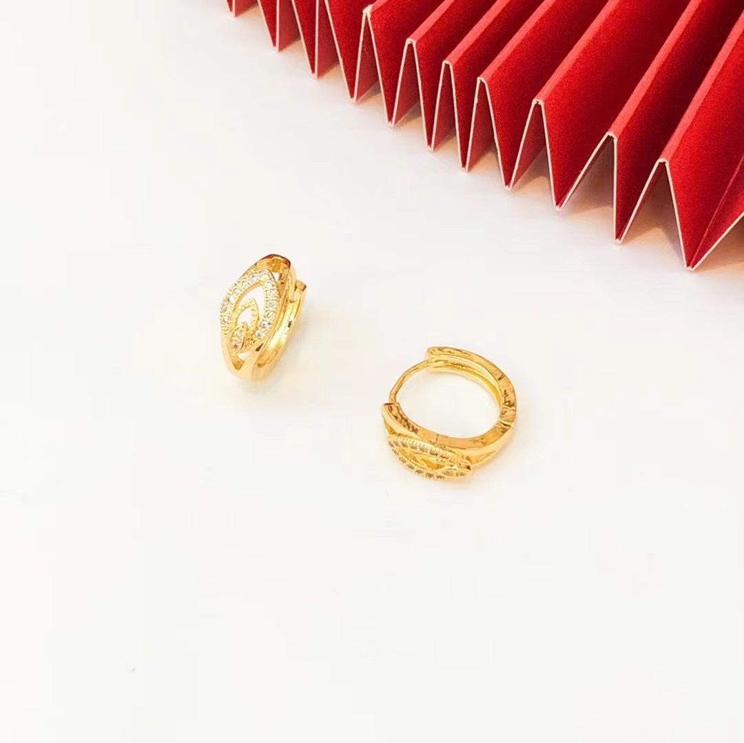 金沐首饰镀金耳环网红时尚耳饰潮流耳扣爆款厂家直销详情图3