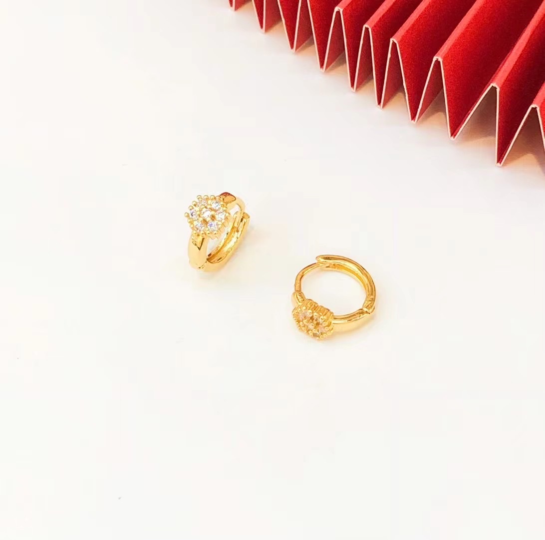 金沐首饰镀金耳环时尚耳扣网红潮流耳扣爆款厂家直销白底实物图