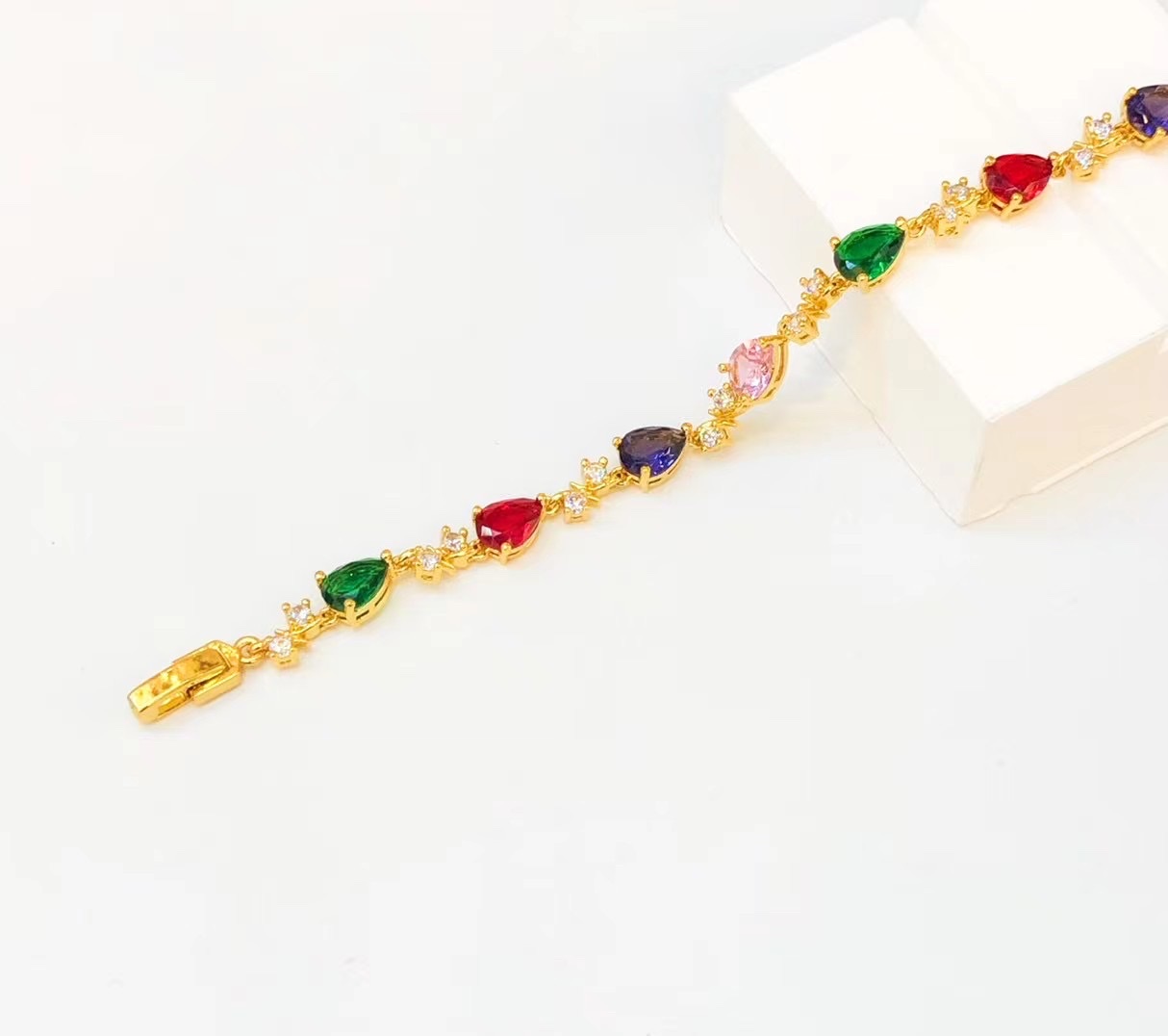 金沐首饰镀金时尚手链钻锆石饰品网红潮流韩版厂家直销