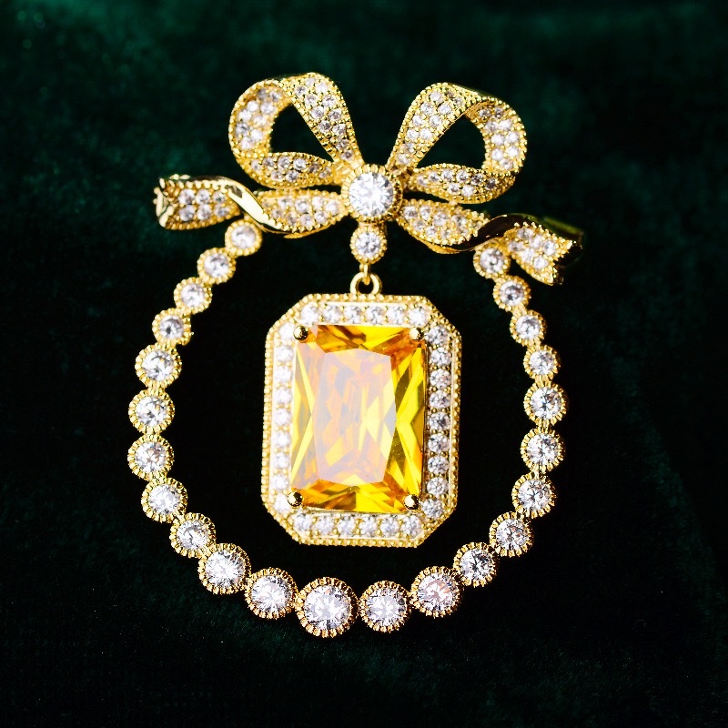 国潮系列0109奥玛饰品 时尚宫廷风蝴蝶结胸针优雅大气别针高级感精致配饰胸针徽章胸章