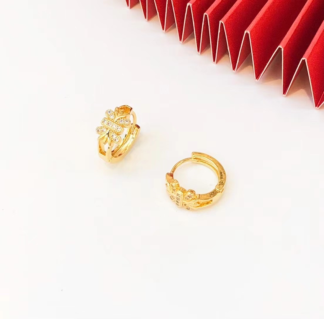 金沐首饰镀金耳环网红时尚耳饰潮流耳扣爆款厂家直销产品图