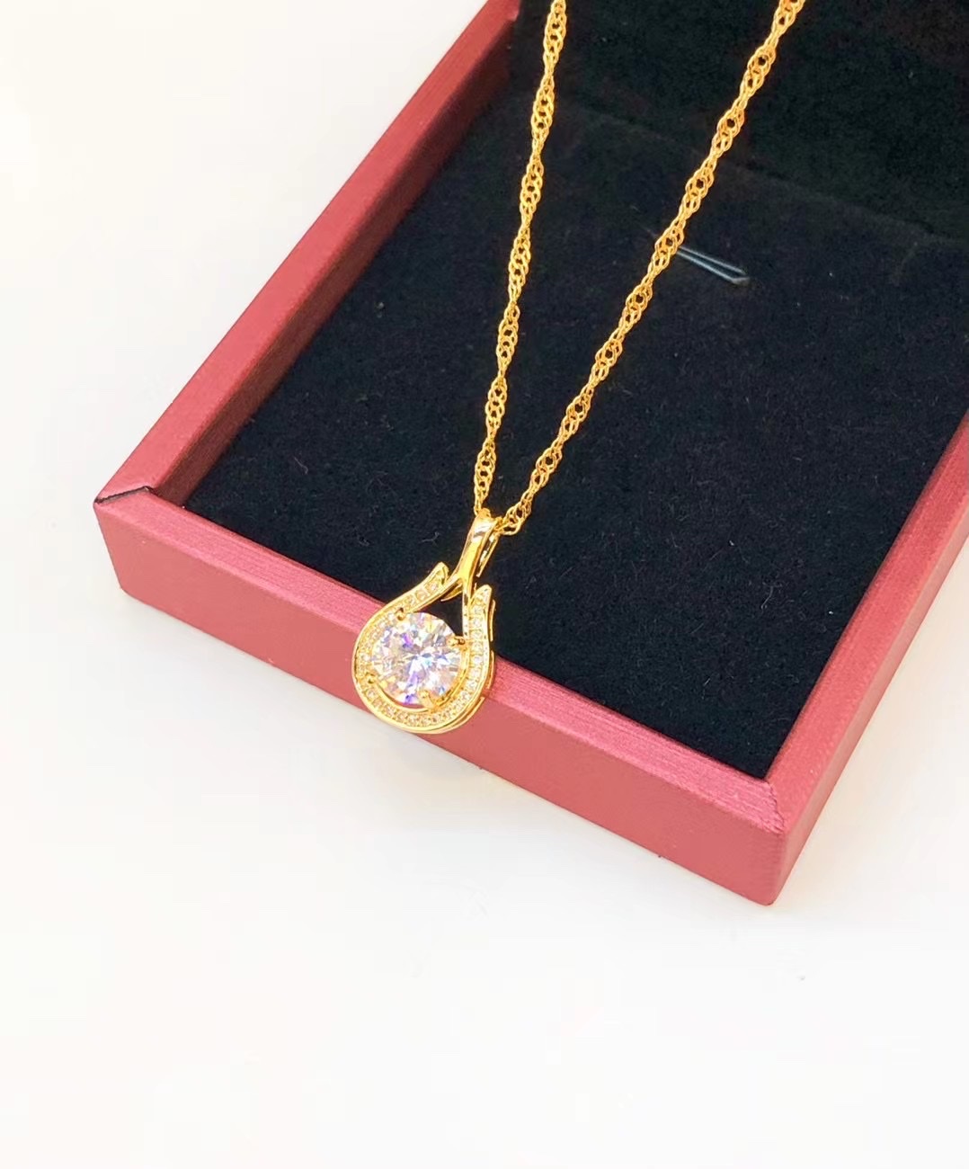 金沐首饰镀金项链网红潮流时尚链子链条爆款厂家直销白底实物图