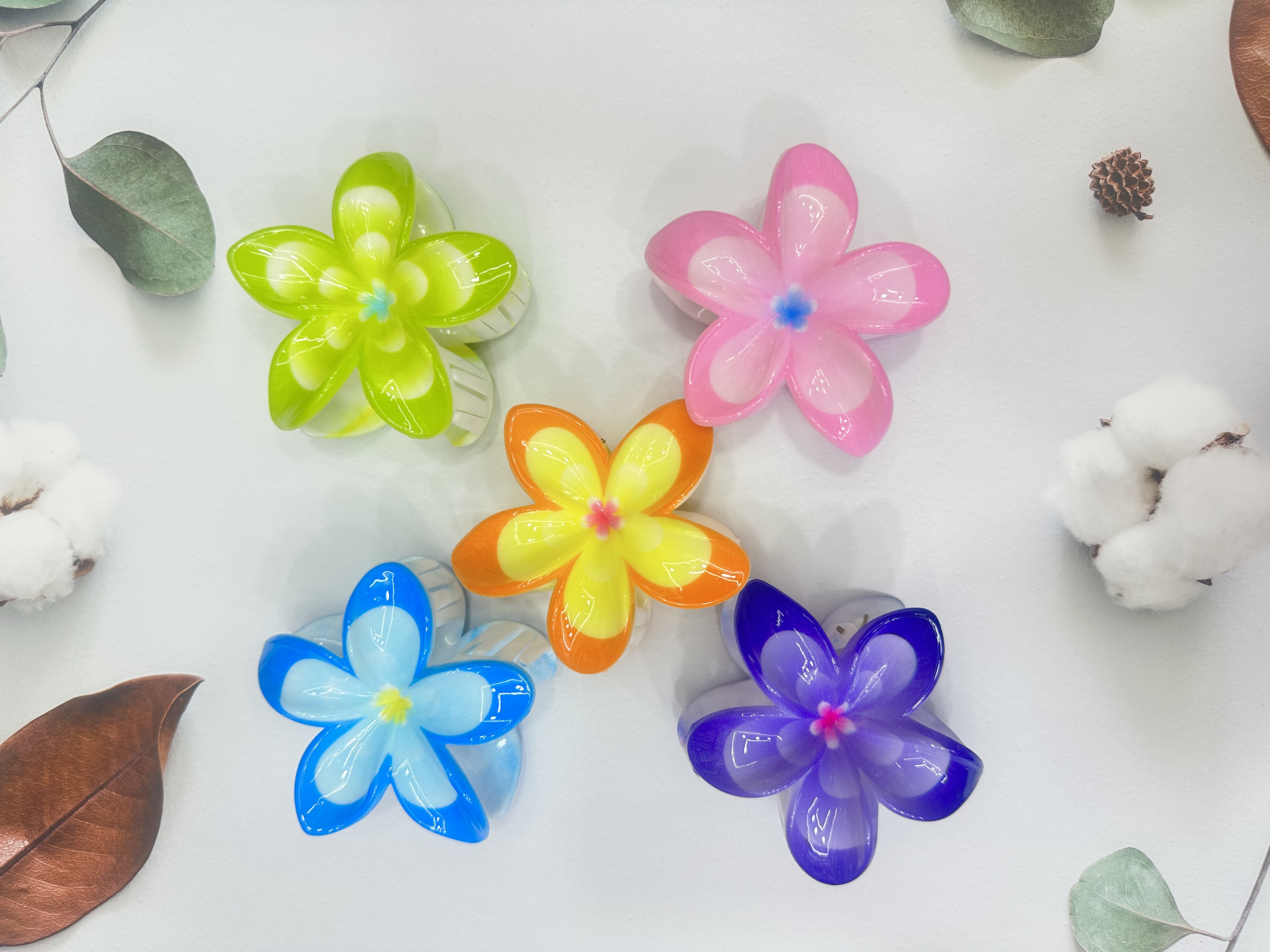 紫荆花抓创意欧美少女渐变后脑勺紫金花鲨鱼夹盘发夹发饰抓夹发夹抓夹