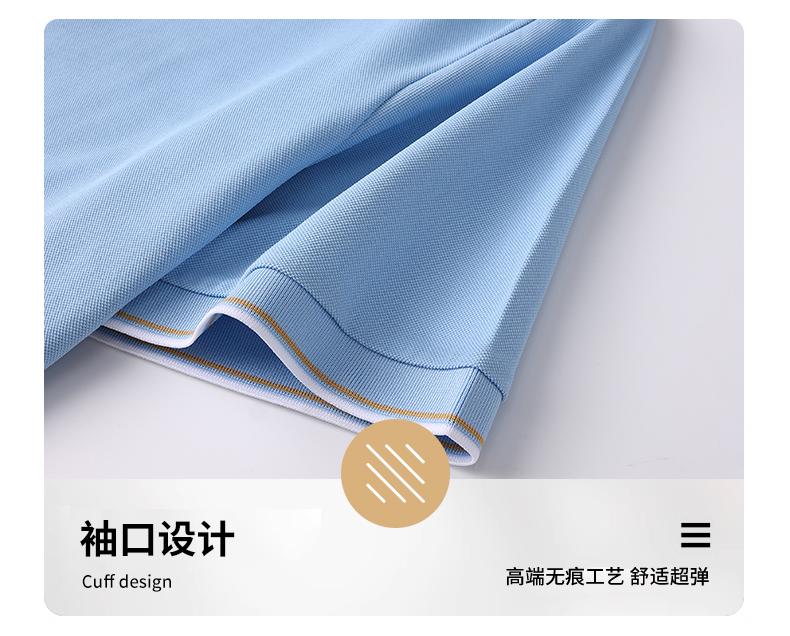 Cross-border Bronze Series Double-sided lapel polo, new short-sleeved lapel polo for both men and women, fashionable and casual polo for both men and women, simple and comfortable short-sleeved trendy polo detail image 8