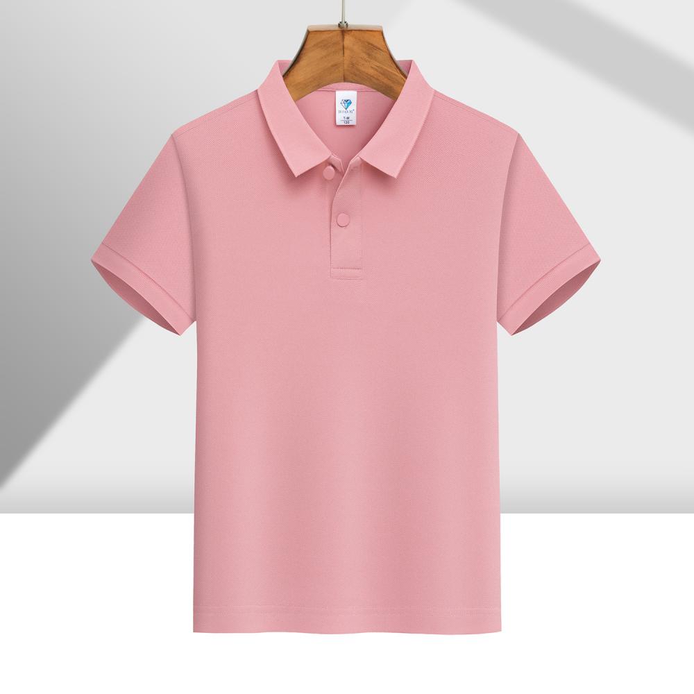 Cross-border children's clothing Diamond series, domestic DuPont Solonardi skin cotton lapel new short-sleeved lapel polo for men and women, fashionable and casual, simple and comfortable short-sleeved trendy lapel polo for men and women Application Scenario