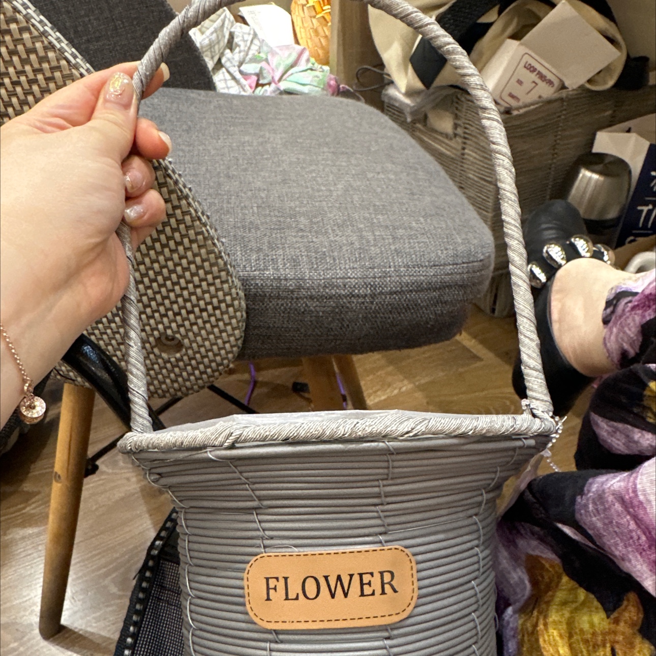 柳编竹篮子装饰品 仿真花盆栽 美观实用假花装饰 逼真仿真花艺术品 室内绿植摆设