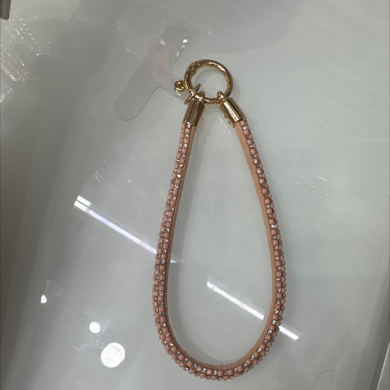 镶钻手机挂绳 精致高贵典雅 女士首饰礼物送礼佳品高级感水钻纯色手腕带挂绳手机壳汽车钥匙扣包包挂件链条挂饰手机挂绳详情图2