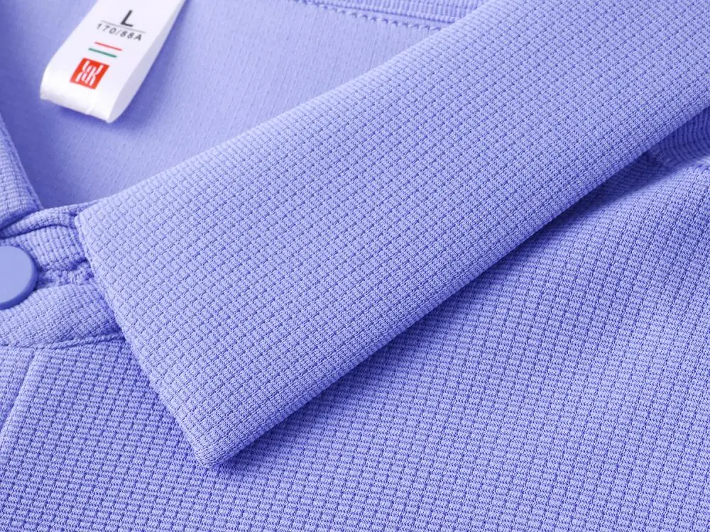 The Cross-border Hero Series Cloud Cotton fashion boneless patchwork shoulder lapel shirt 7A antibacterial functional, suitable for both sports and work. New short-sleeved lapel polo shirt for both men and women, fashionable and casual lapel detail image 6