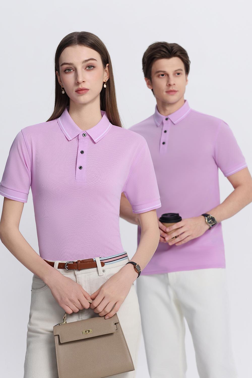 跨境天达系列迪肤棉纯色翻领新款短袖翻领polo 男女同款潮流衣服 时尚休闲男女同款polo简约舒适短袖潮流polo详情图19