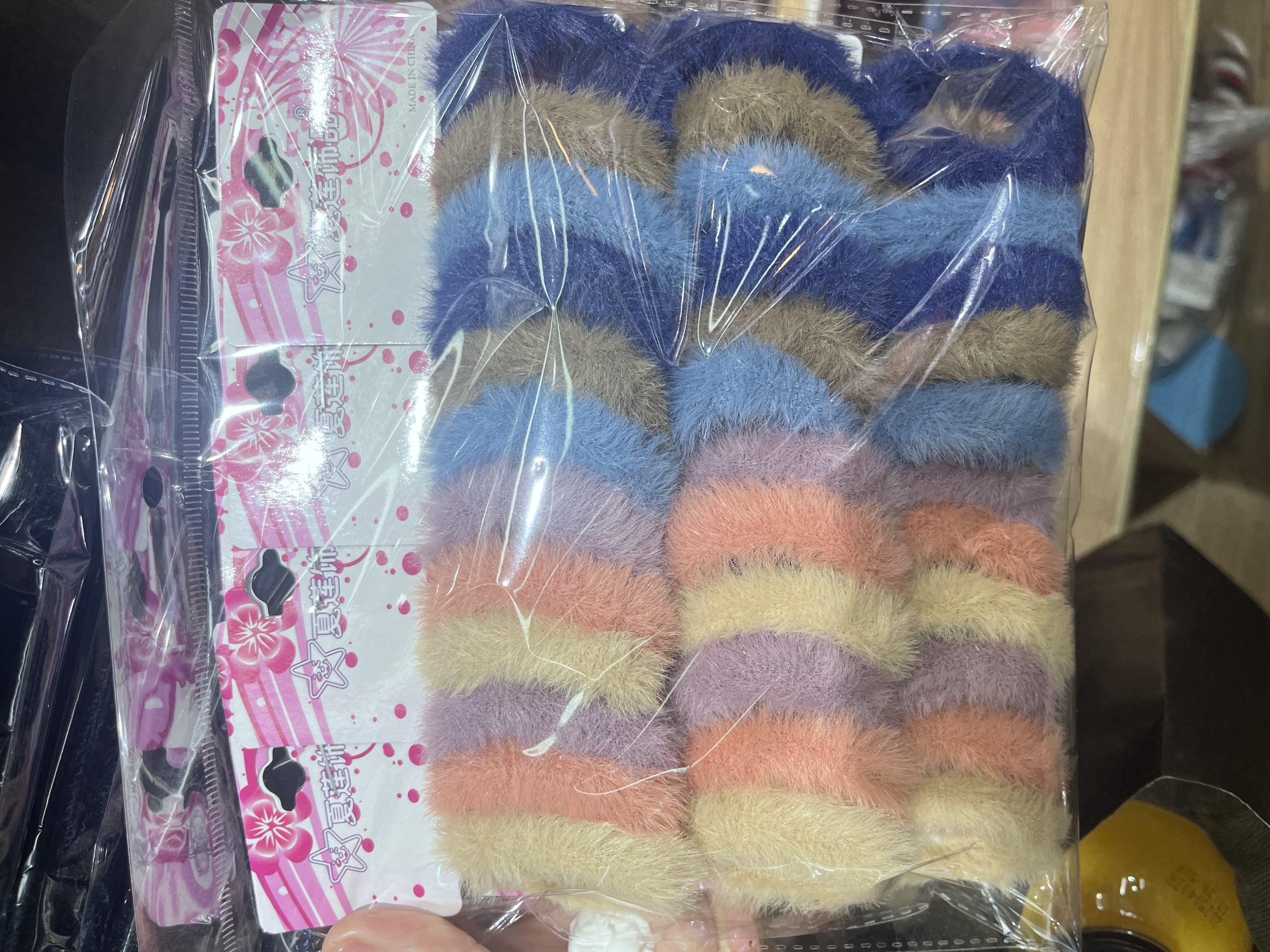 发圈女士拼接简约时尚韩版 头饰女士拼接韩风简约时尚 头饰发圈女士潮流韩版拼接款产品图