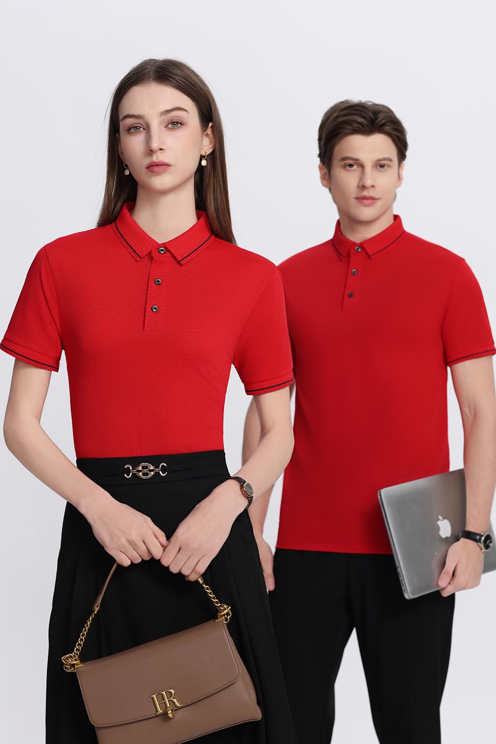 跨境天达系列迪肤棉纯色翻领新款短袖翻领polo 男女同款潮流衣服 时尚休闲男女同款polo简约舒适短袖潮流polo详情图20