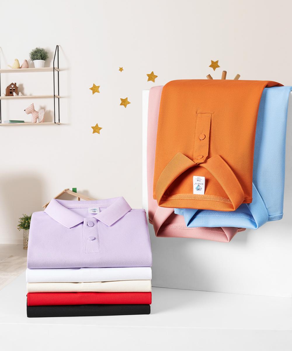 Cross-border children's clothing Diamond series, domestic DuPont Solonardi skin cotton lapel new short-sleeved lapel polo for men and women, fashionable and casual, simple and comfortable short-sleeved trendy lapel polo for men and women detail image 14
