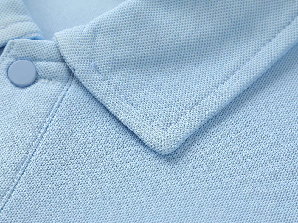 Cross-border Diamond Series off-the-shoulder solid color stand-up collar new short-sleeved collar polo for both men and women, fashionable and casual polo for both men and women, simple and comfortable short-sleeved trendy polo detail image 10