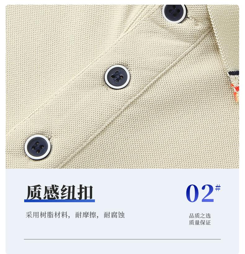 Cross-border Shengjin Series double-stripe business lapel new short-sleeved lapel polo for both men and women, fashionable and casual polo for both men and women, simple and comfortable short-sleeved trendy polo detail image 5