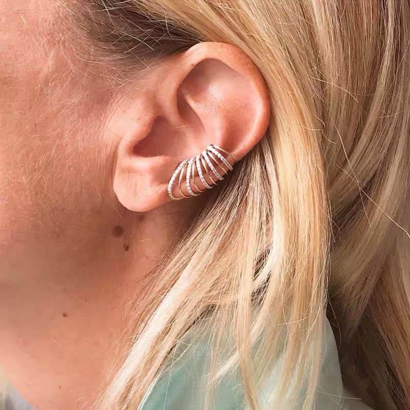 单只锆石耳骨夹金色白色单只售卖满锆