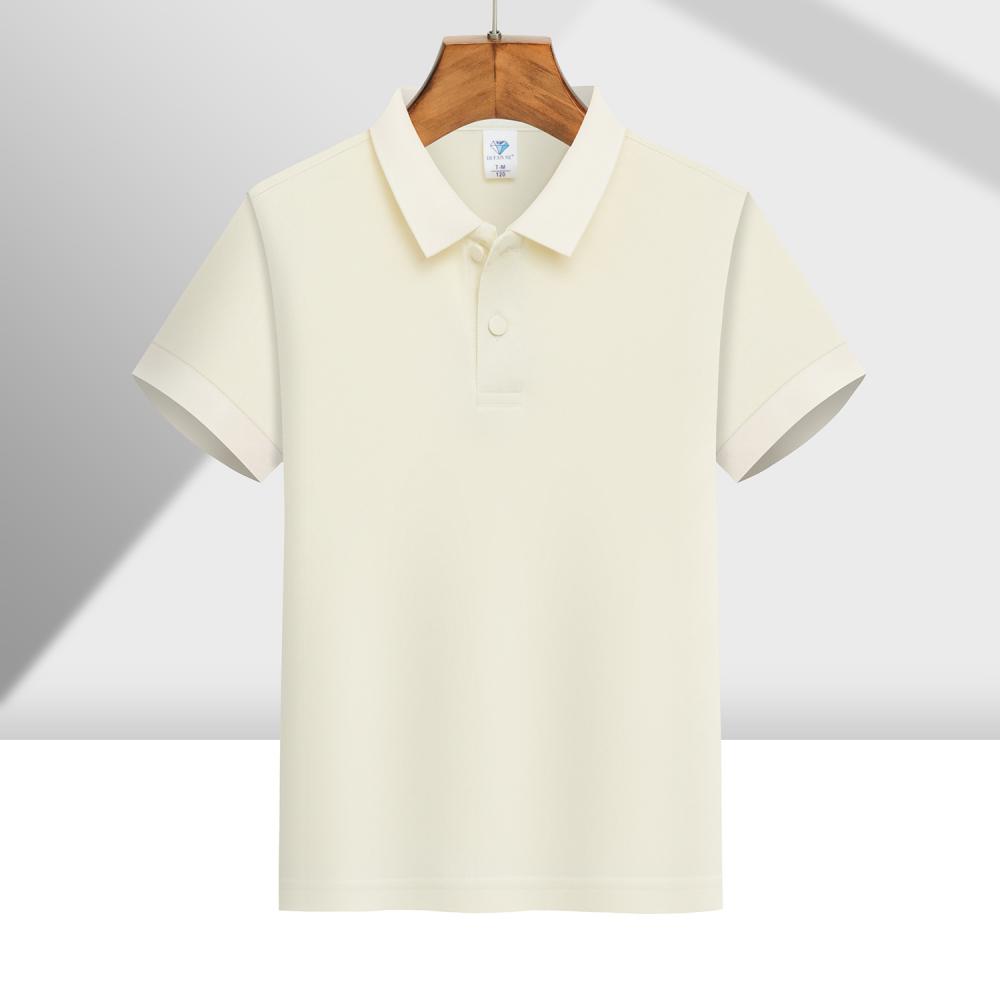 Cross-border children's clothing Diamond series, domestic DuPont Solonardi skin cotton lapel new short-sleeved lapel polo for men and women, fashionable and casual, simple and comfortable short-sleeved trendy lapel polo for men and women detail image 18