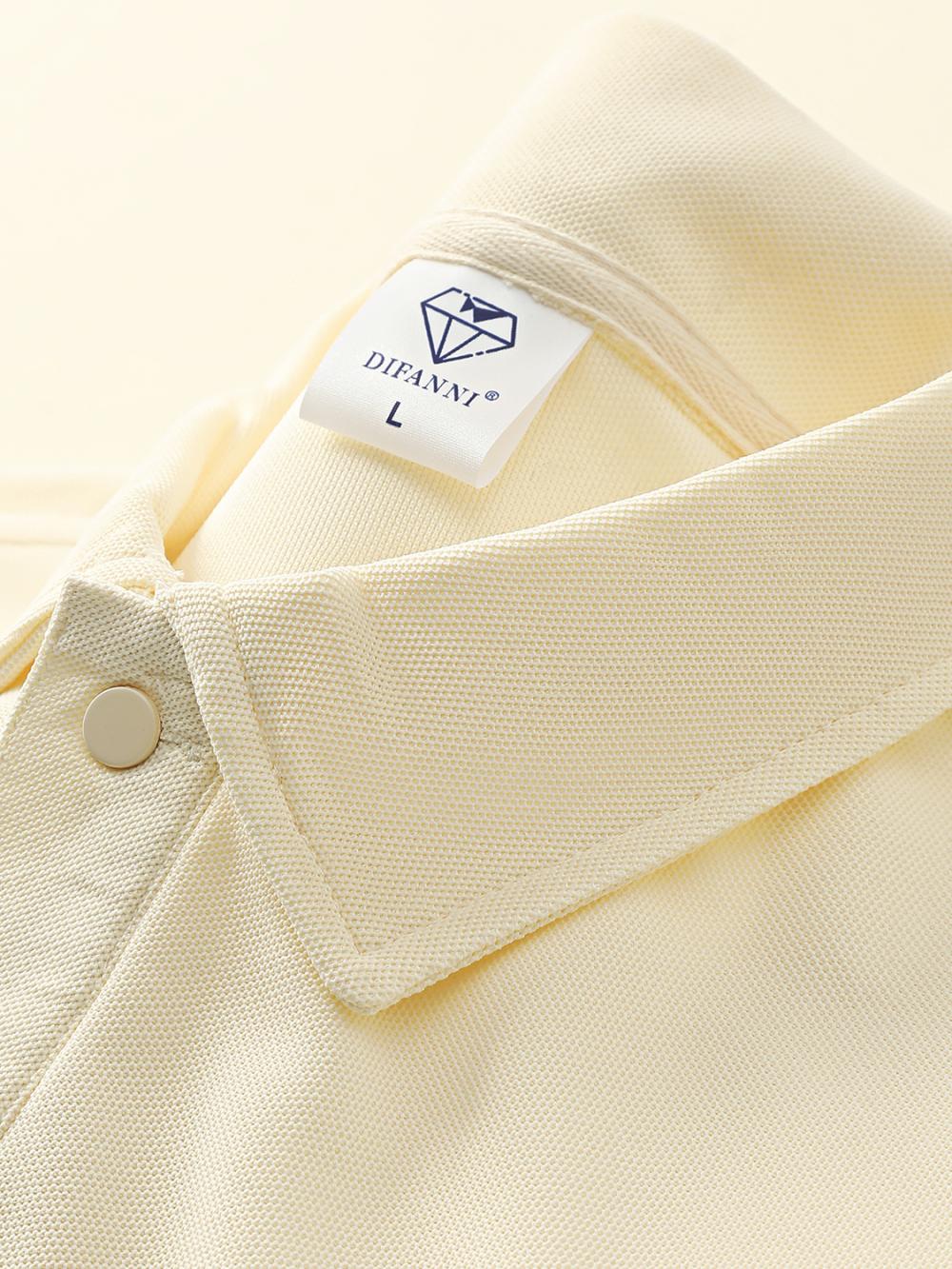 Cross-border Diamond Series off-the-shoulder solid color stand-up collar new short-sleeved collar polo for both men and women, fashionable and casual polo for both men and women, simple and comfortable short-sleeved trendy polo detail image 7